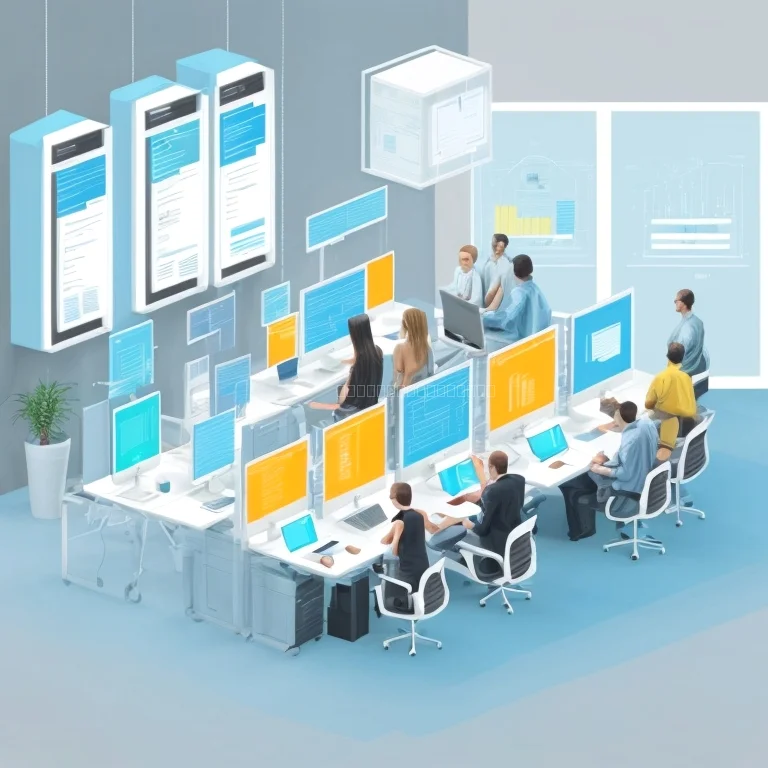 Ilustración de arquitectura modular de software